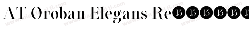 AT Oroban Elegans Re字体转换